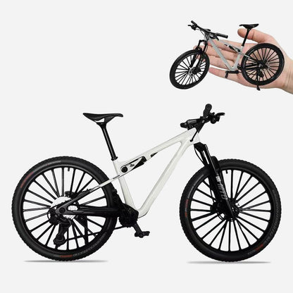 Collectible Alloy Simulation Mountain Bike Model with Front and Rear Suspension