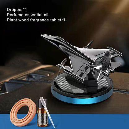 Solar Car Aromaterapi Air Combat Flygplansprydnad