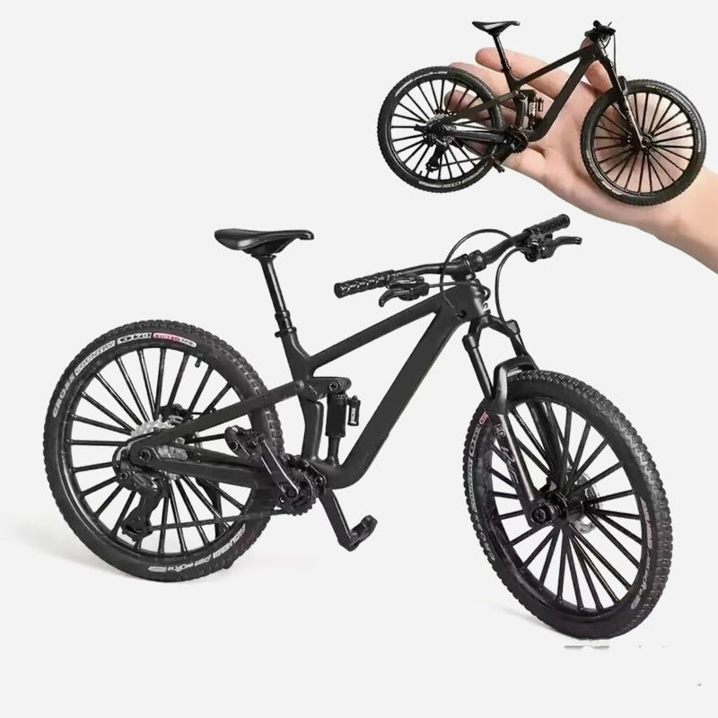Collectible Alloy Simulation Mountain Bike Model with Front and Rear Suspension