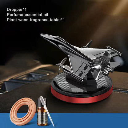 Solar Car Aromaterapi Air Combat Flygplansprydnad