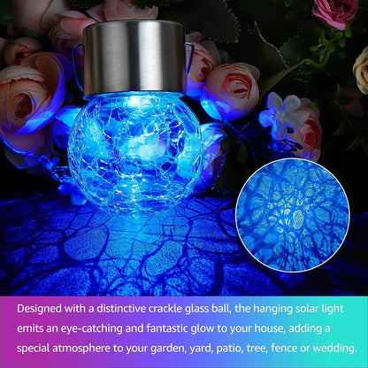 Solar Mosaic Crackle Globes LED trädgårdslampor