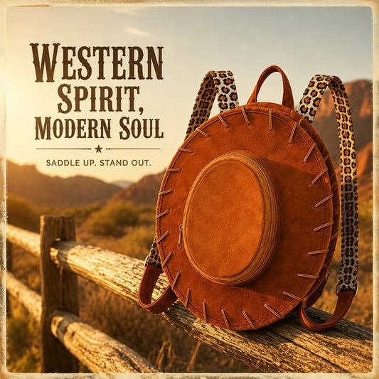🔥🤠Backpack designed to look like a Western cowgirl hat👜
