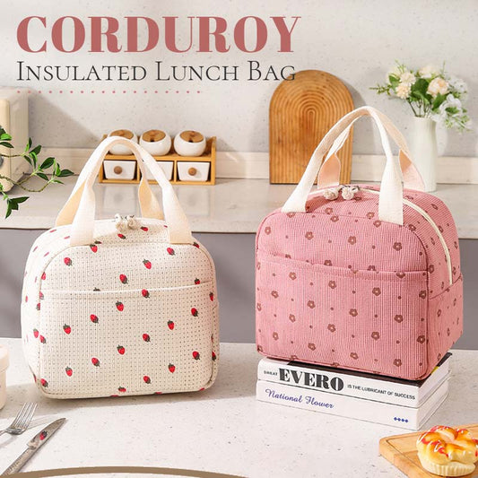 Cordfløyel Isolerad Lunchväska🎀