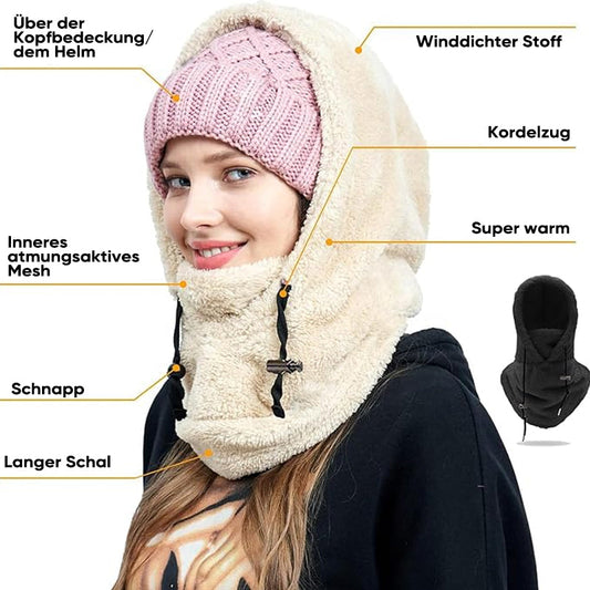 Varm plysch cykelhuva / vinter utomhus hatt sport vindtät hatt
