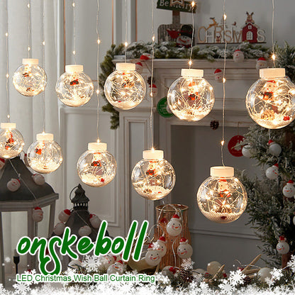 LED Julönskebollar Gardinslinga ✨🎅