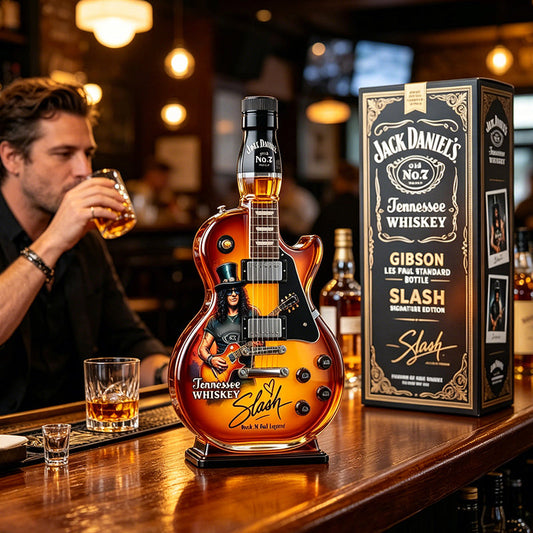 🤘A Taste for Rock: Vintage Sunburst Guitar Figurine as a Liquor Bottle🎸✨