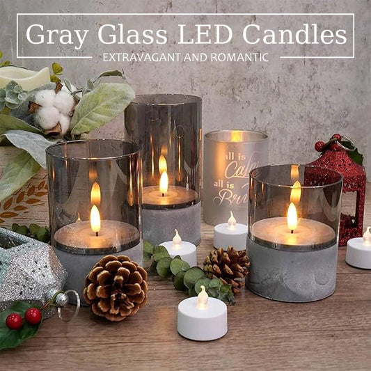 2025 Hot Sale 🔥Grått glas LED-ljus (3st)