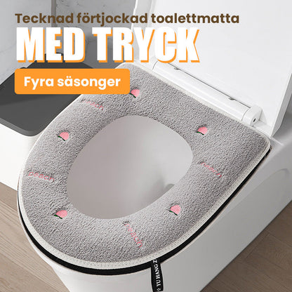 🐾 Tecknad tryckt förtjockad toalettsitsmatta: ett bekvämt val för alla årstider!