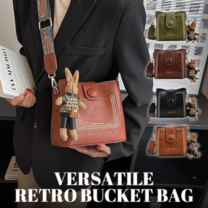 Mångsidig retro hinkväska