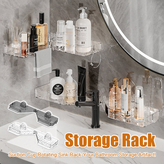 🛁 Roterande handfatställ med sugkopp - din förvaringsartefakt i badrummet! ✨