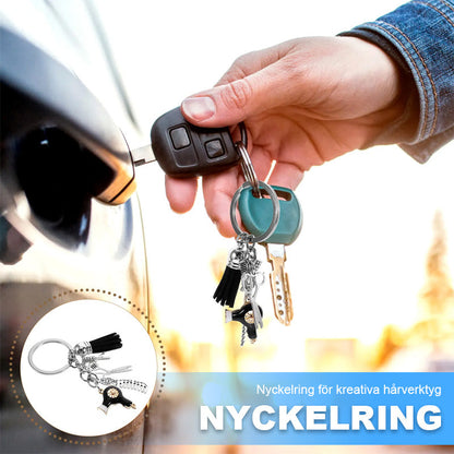🎨 Nyckelring För Kreativt Hårverktyg ✨