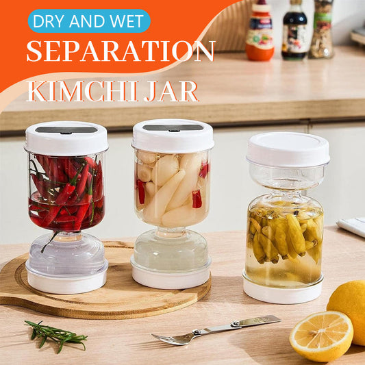 Torr och våt separering Kimchi-burk