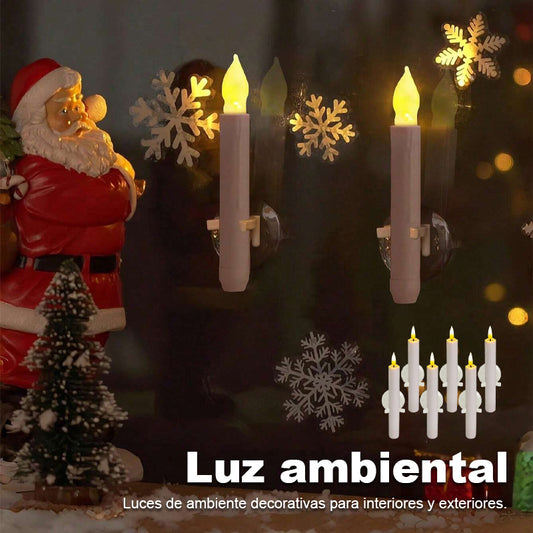 🎄 Julerbjudande 🔥 6 flammfria LED-fönsterljus