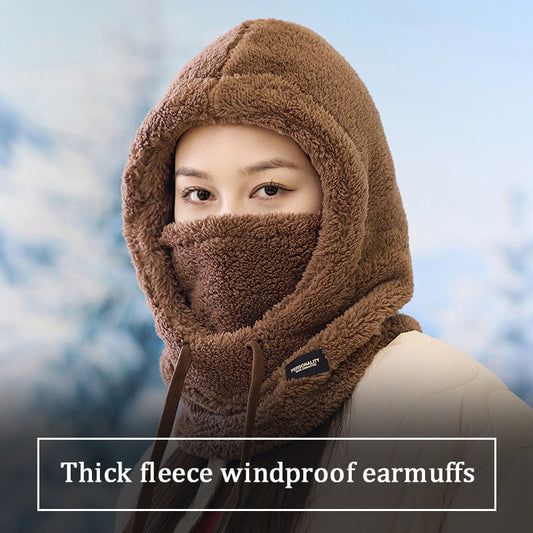 Tjock Vindtät Hörselskyddsmössa I Fleece