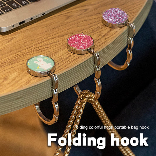 Hopfällbar färgglad krok bärbar väskhängare