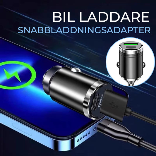 Bil Laddare - Snabbladdningsadapter/Car Charger - Fast charging adapter