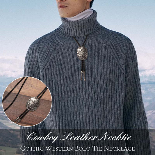Cowboy läder slips - Gothic Western Bolo slips halsband 🦋