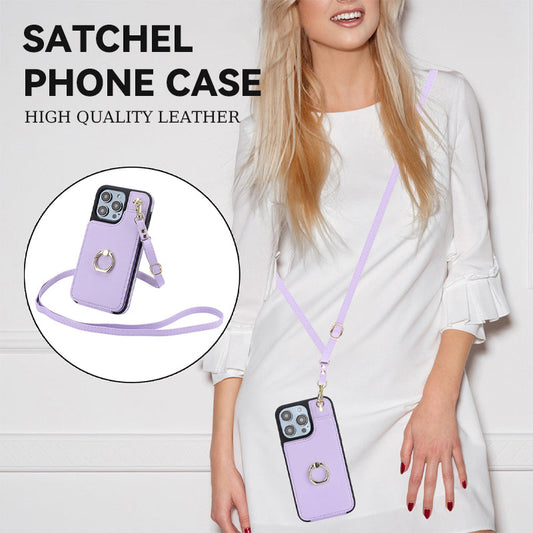 Slanted Portable Accordion Leather Phone Case - Den perfekta kombinationen av stil och funktionalitet 📱✨/Slanted Portable Accordion Leather Phone Case