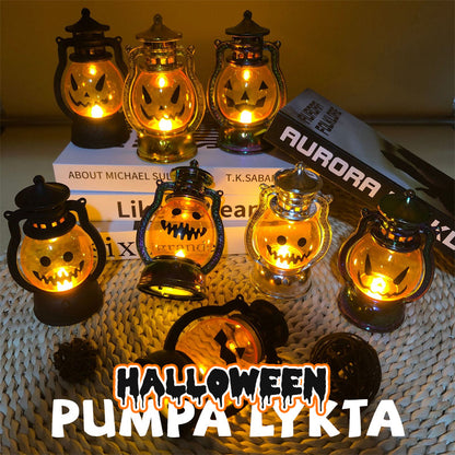 🎃 Amerikansk Retro Halloween Bärbar Pumpalykta 🎃