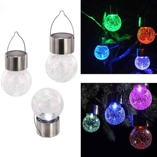 Solar Mosaic Crackle Globes LED trädgårdslampor