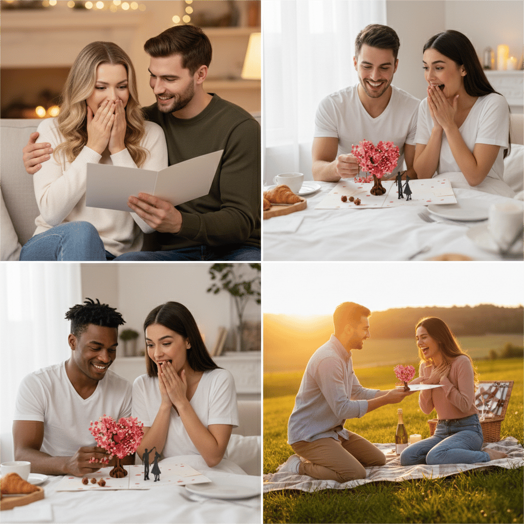 💌Premium 3D Pop-Up Romantic Anniversary & Valentine's Car