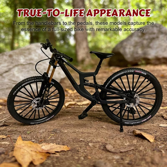 Collectible Alloy Simulation Mountain Bike Model with Front and Rear Suspension