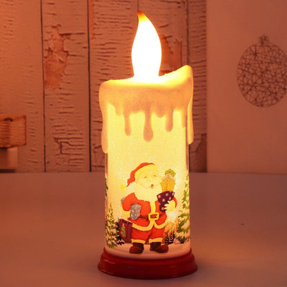 🎅🕯️Weihnachtliches flammfritt stearinljus/🎅🕯️Christmas flammfritt stearinljus