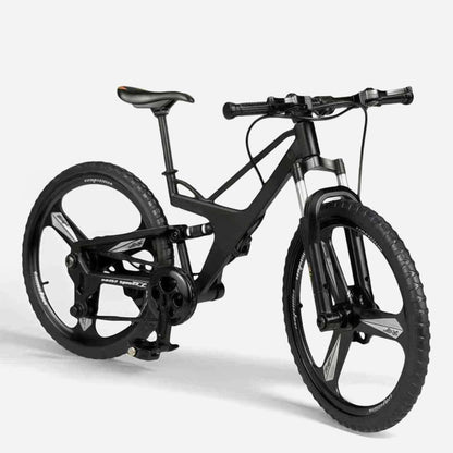 Collectible Alloy Simulation Mountain Bike Model with Front and Rear Suspension
