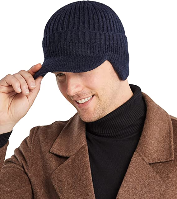 Elastisk varm hörselskydd stickad mössa☃️