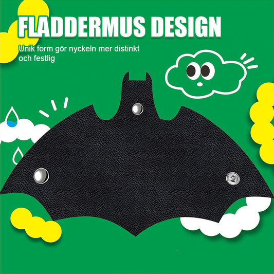 Nyckelring av läderfladdermus/Leather Bat-Shaped Key Protector