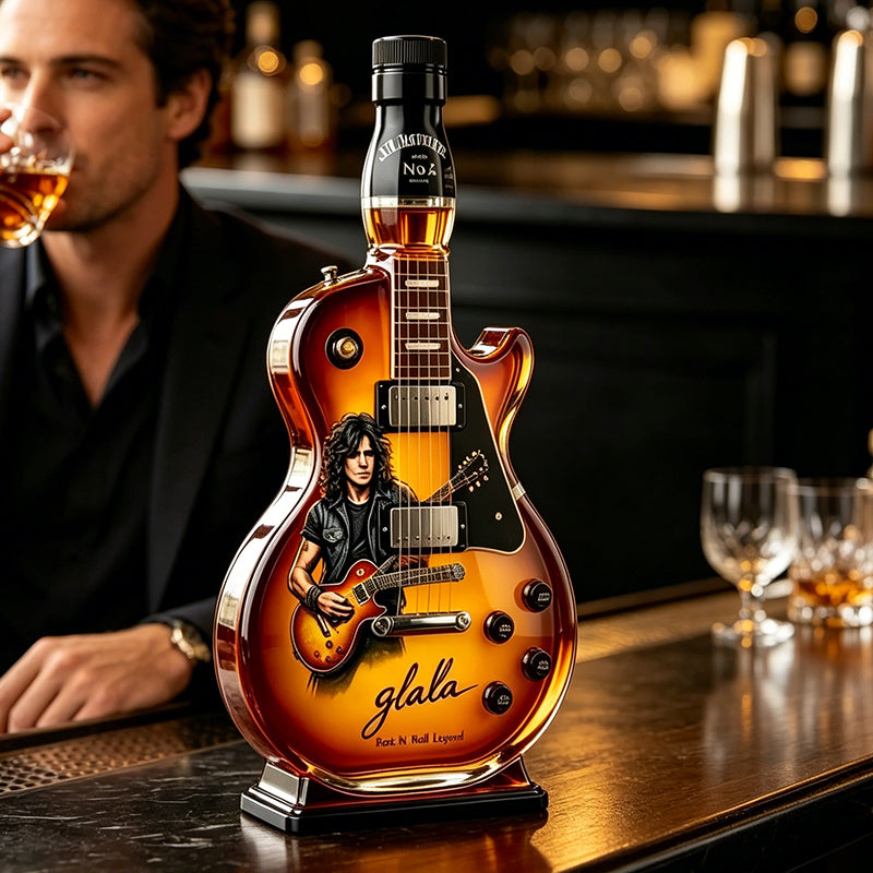 🤘A Taste for Rock: Vintage Sunburst Guitar Figurine as a Liquor Bottle🎸✨