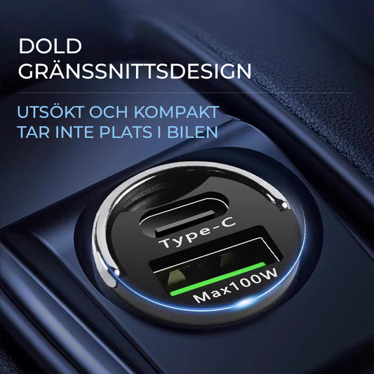 Bil Laddare - Snabbladdningsadapter/Car Charger - Fast charging adapter