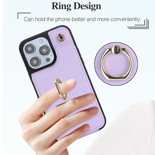 Slanted Portable Accordion Leather Phone Case - Den perfekta kombinationen av stil och funktionalitet 📱✨/Slanted Portable Accordion Leather Phone Case