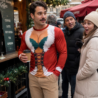 Funny Christmas Long‑Sleeve Top | Fun Festive Xmas Casual Wear