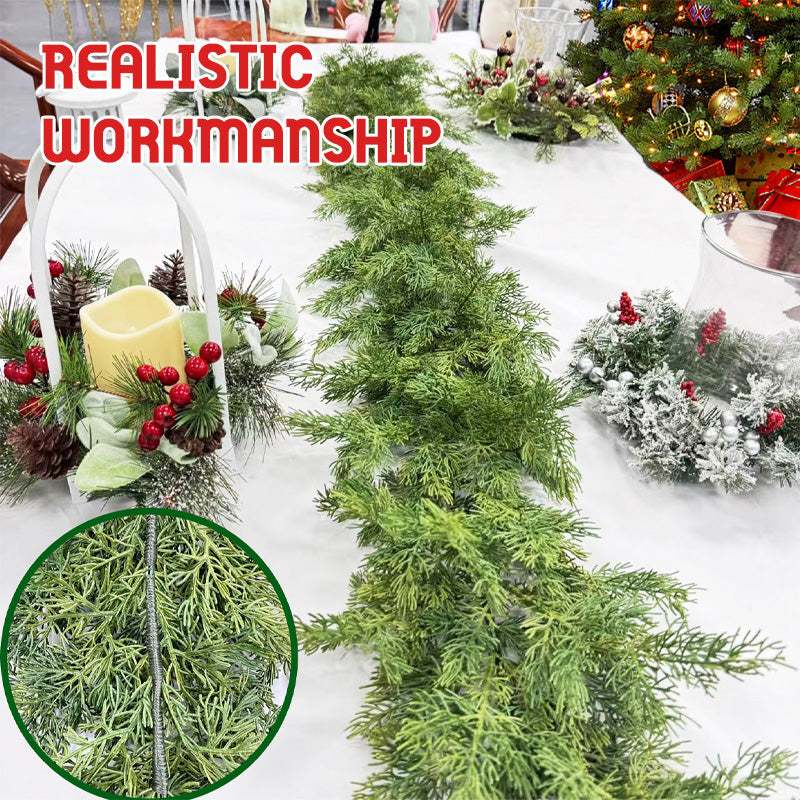 Faux Greenery Knockford Tallnålar Mjukt gummi Rotting Garland
