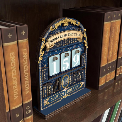 Wooden sign for the annual reading 📚✨