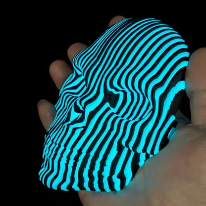Halloween-dekoration – 3D-printad lysande kvantskalle, självlysande kvantskalle