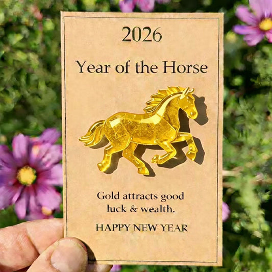 🐎🍀 Happy green horse – ✨ Symbolizes strength and new beginnings 2026 Anno del Cavallo – Choose your color, bring your intention with yo