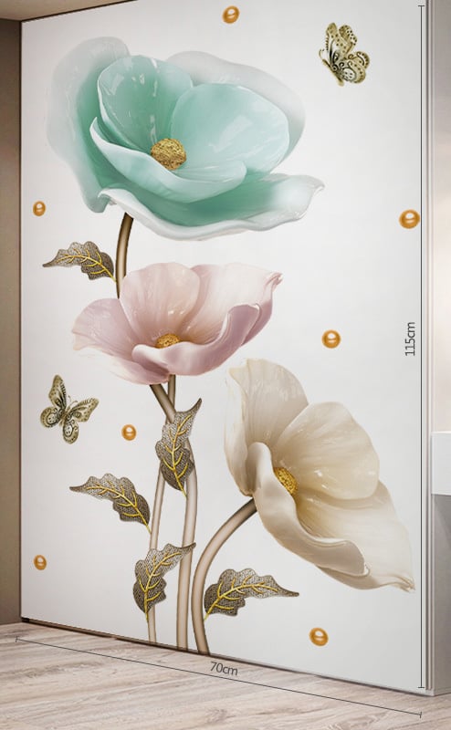 🔥Last Day Promotion 49% RABATT🔥Blomster väggdekal tapet
