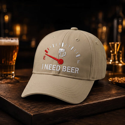 🔥LAST DAY 49% OFF - 🍺 ‘I NEED BEER’ embroidered baseball cap – Unisex memorial cap🧢