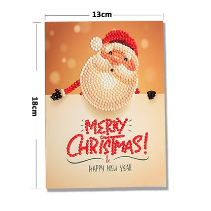 🎅5D diamantmålning julkort nya ankomst (8-pack)