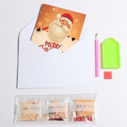 🎅5D diamantmålning julkort nya ankomst (8-pack)