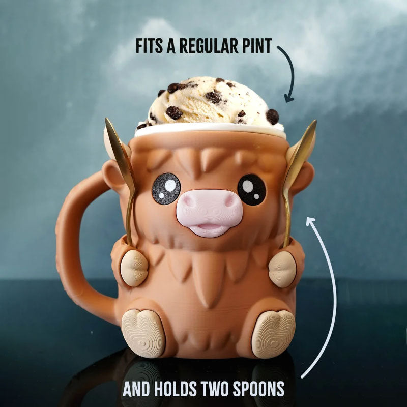 Ferdinand Highland Cow glassbehållare
