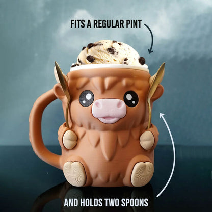 Ferdinand Highland Cow glassbehållare
