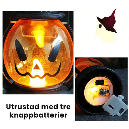 🎃 Amerikansk Retro Halloween Bärbar Pumpalykta 🎃
