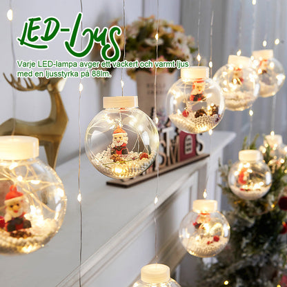LED Julönskebollar Gardinslinga ✨🎅