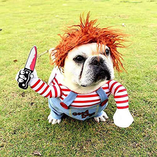Halloween Husdjur Hund Cowboy Ryttare Dräkt