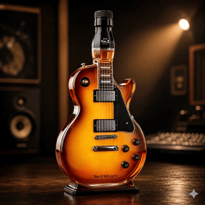 🤘A Taste for Rock: Vintage Sunburst Guitar Figurine as a Liquor Bottle🎸✨