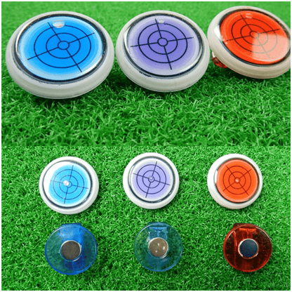 🔥(Golftrainer) Golfbalmarker Ronde dop Clip Mark met waterpasfunctie/Golf Ball Marker Round Cap Clip Mark with Spirit Level Function