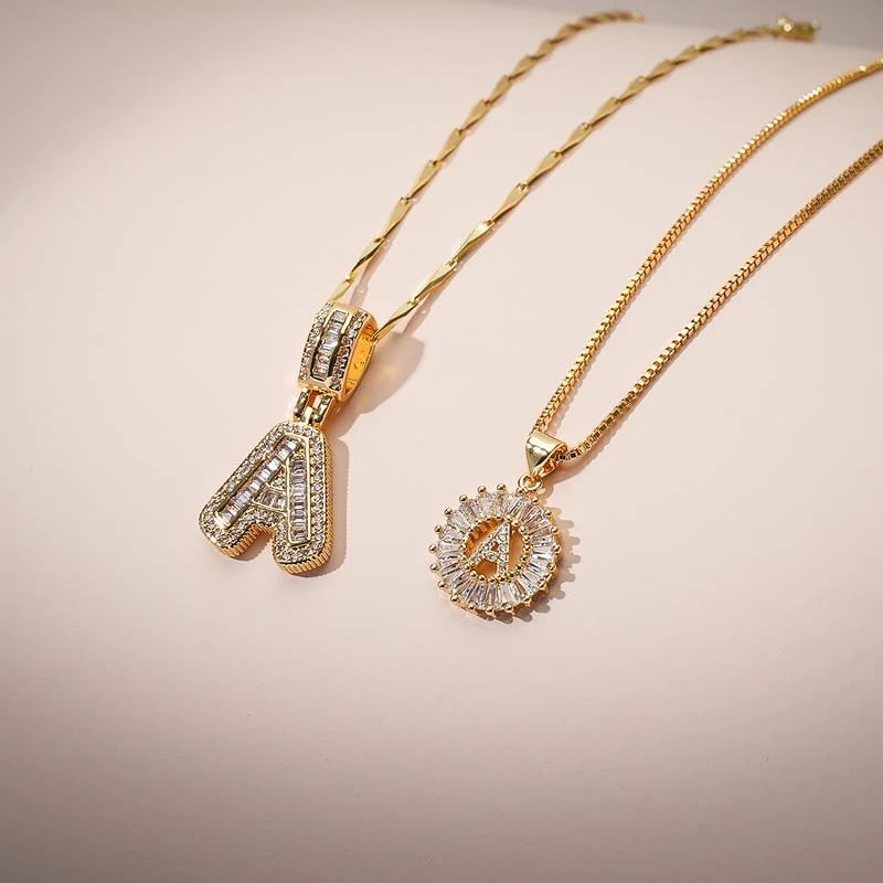 ⭐50% RABATT⭐Alfabetet Hängsmycke Halsband Set
